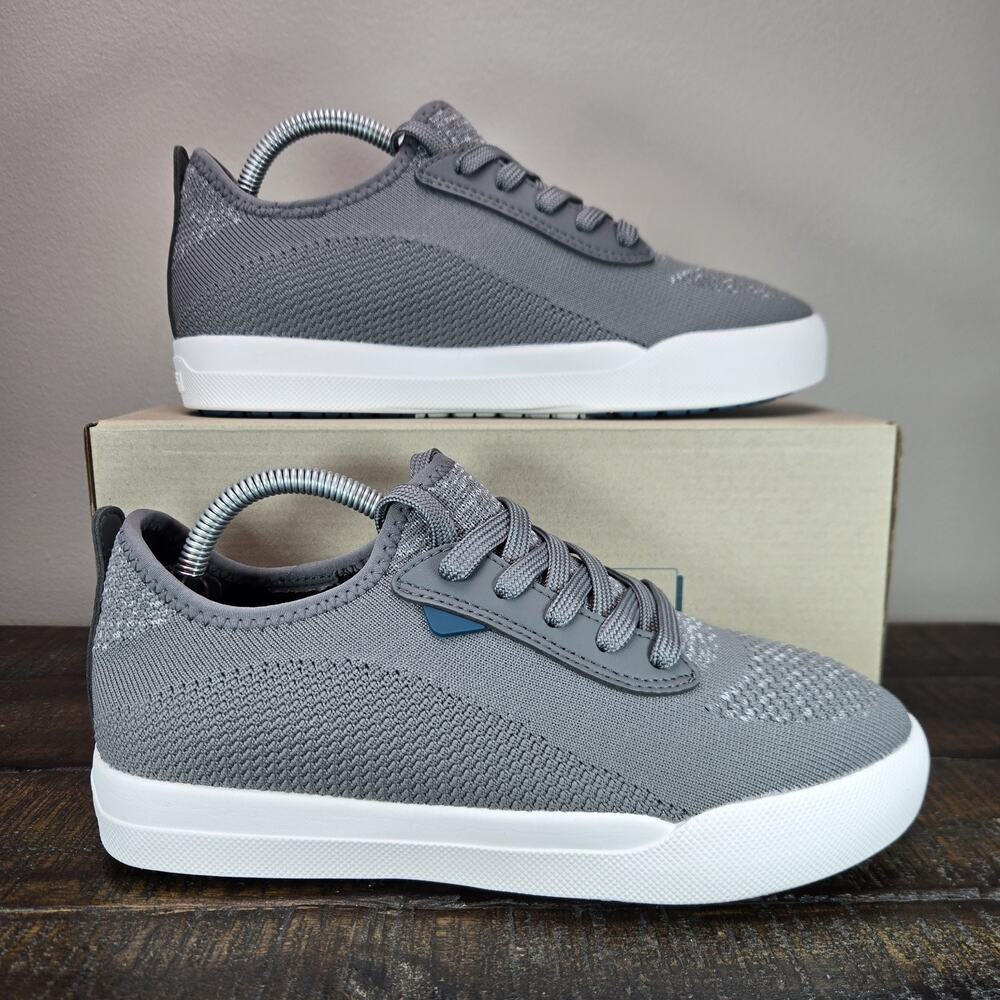Vessi Weekend 1.5 Sneaker Womens Size 6 Waterproof Shoes Concrete Gray White